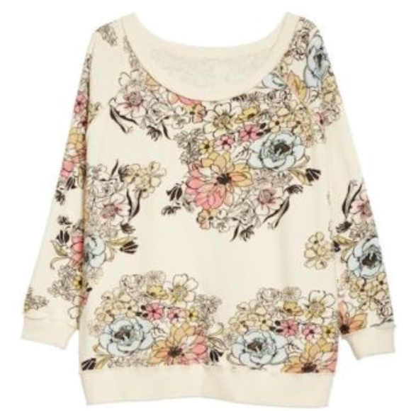 ⛔Sold⛔Free People Go On Floral Pullover Sweatshirt - Picture 2 of 7